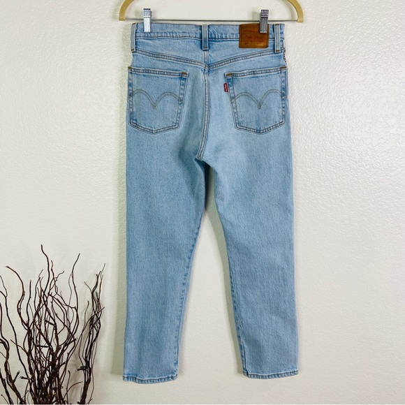 LEVI'S Premium 501 Original Sport Stripe Cropped Jeans in Dibs Size 26 - Picture 4 of 13